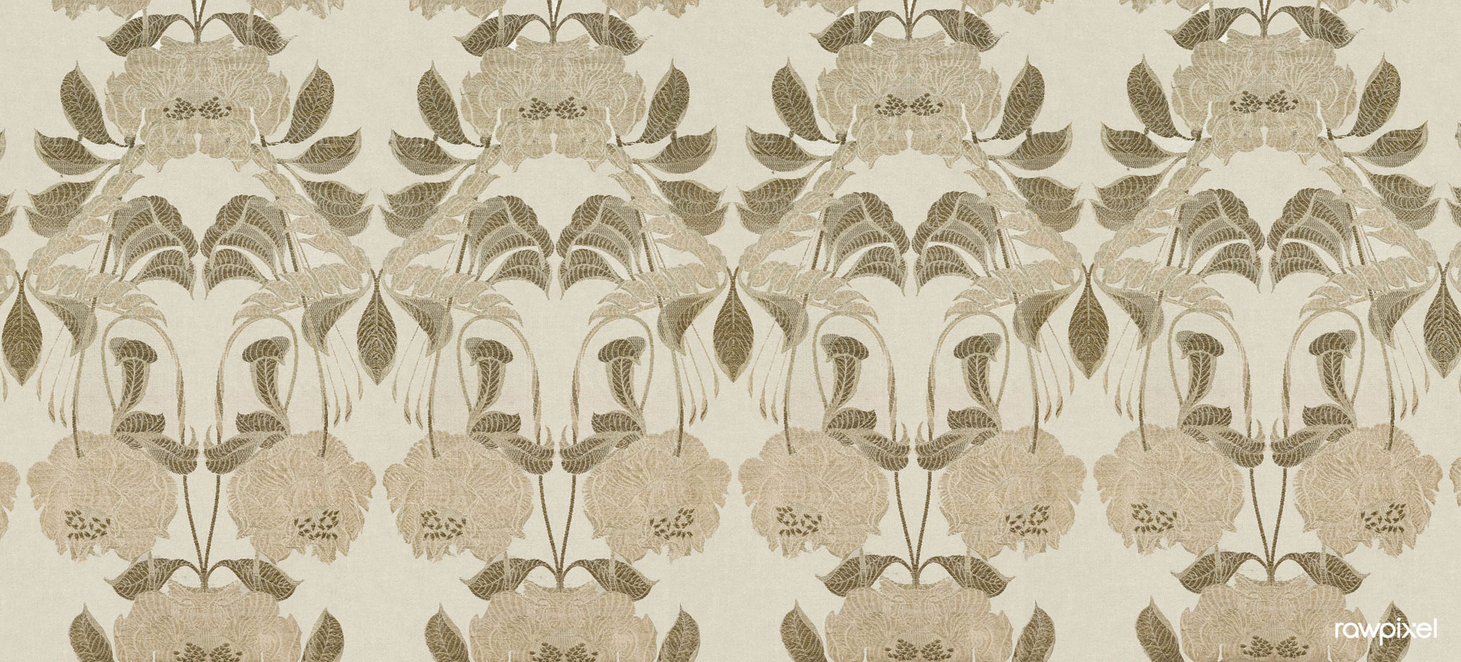 Silk with Art Nouveau Design (1900) textile